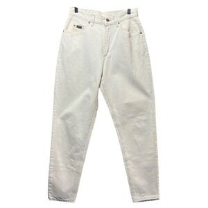 Riders‎ by Lee Vintage 90s Mom Jeans 8P High Waist Tapered Leg Denim Pants Cream